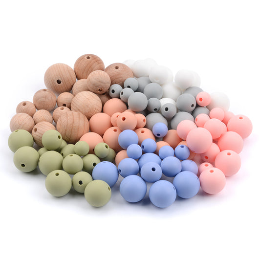 Blue Rabbit Co Silicone Beads, Beads and Bead Assortments, Bead Kit, 12mm  Silicone Bead Bulk, Original, 100PC