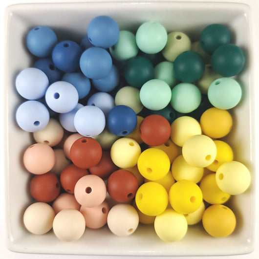 Silicone Beads 12mm 100pc Jewelry Making Beads